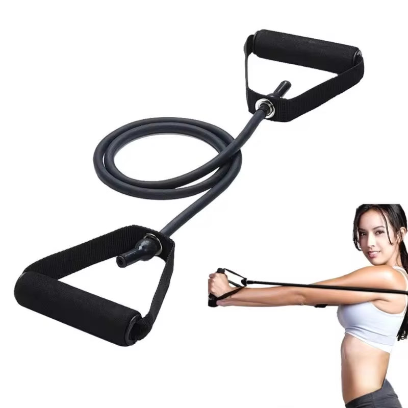 5 Levels Resistance Hot Yoga Pull Rope Bands Handles Elastic Sports Bodybuild Home Gym Workouts Muscle Training Rubber Tube Band